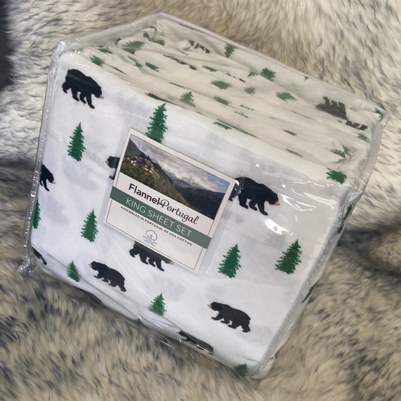 New King flannel sheet set, 4 pcs - Picture 3 of 7